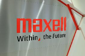 Maxell signboard and logo